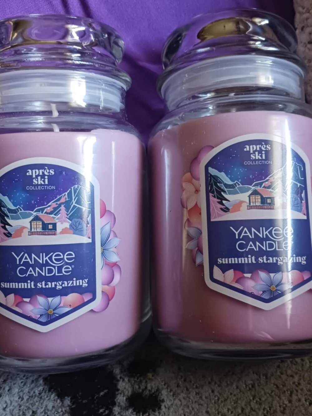 YANKEE CANDLE Summit Stargazing Large Jar Candles 22oz Apre`s ski collection x2